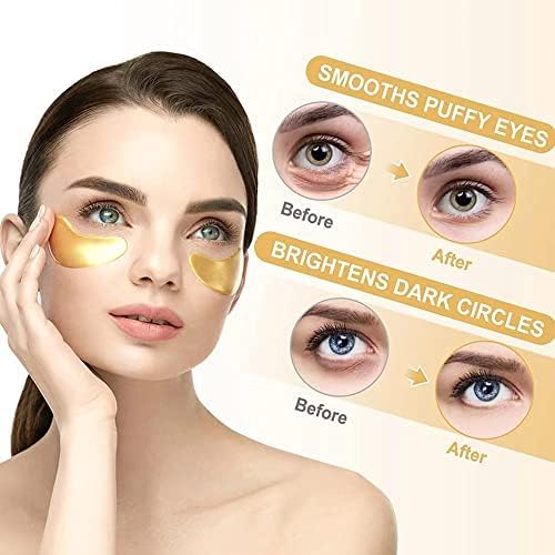 Under Eye Patches, 24K Gold Under Eye Patches for Puffy Eyes, Reduce Wrinkles and Fine Lines with Eye Patches for Puffy Eyes, Revitalize and Refresh your Skin